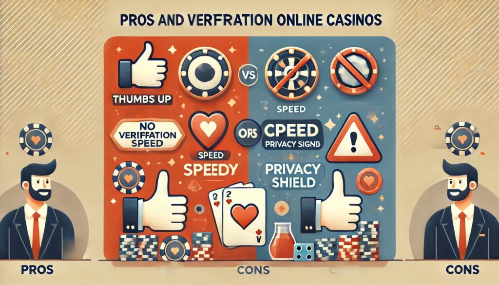 Pros and Cons of No Verification Online Casinos