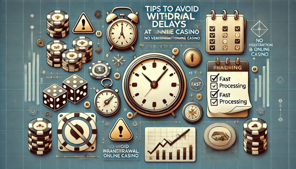 Tips to Avoid Withdrawal Delays at a No Verification Online Casino